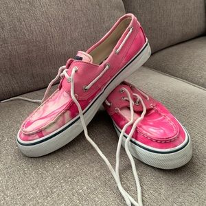 Pink Marble Sperry Top-Siders